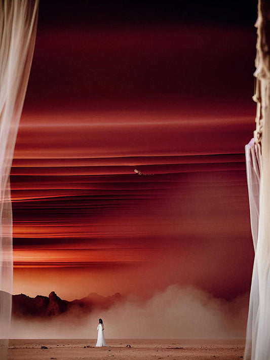Unearthly Dusk - Futuristic Twilight Captured with AI - Art Print