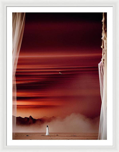 Unearthly Dusk - Futuristic Twilight Captured with AI - Framed Print