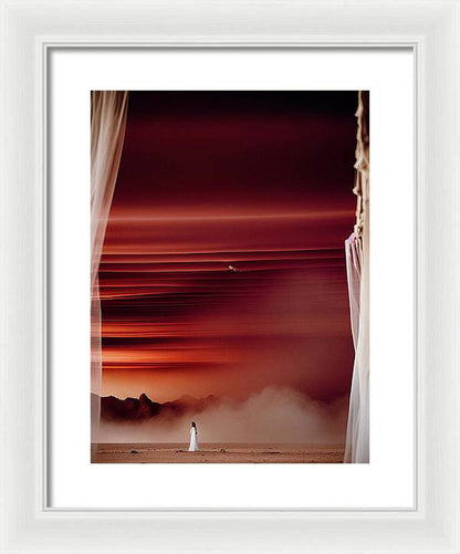 Unearthly Dusk - Futuristic Twilight Captured with AI - Framed Print