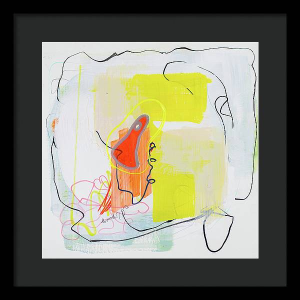 Vibrant Chaos - Textured Abstraction - Framed Print